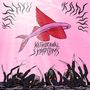 „KANIVN“, „KXTHXU“, „WITHDRAWAL SYMPTOMS“. Gutierte, aggressive Kreaturen ragen aus rosa Wasser, fliegender Fisch oben.
