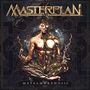 Text "MASTERPLAN" oben, "METALMORPHOSIS" unten. Illustration eines sitzenden, halb-menschlichen Wesens in meditierender Pose.
