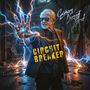 „Circuit Breaker“ in gelber Schrift, Person in Anzug mit leuchtender Hand und Blitzen in dunkler Umgebung.