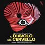 „Il diavolo nel cervello“ in gelb. Illustration eines Auges inmitten abstrakter roter Streifen. Musik von Ennio Morricone.