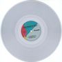 ''What Dance Is This?'' auf farbigem Schallplattenetikett, Liste von sechs Songs, transparentes Vinyl.