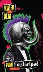 "Killed by DEAF. A Punk Tribute to Motörhead." Illustration: Figur mit Elefantenhelm und bunter Punk-Frisur.