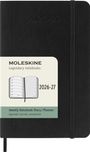 Moleskine 18 Monate Wochenkalender 2026/2027, P/A6, 1 Wo = 1 Seite, Rechts Linierte Seite, Weicher Einband, Schwarz, Buch