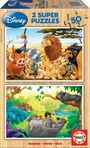 Disney: Educa - Disney - Tierfreunde - Puzzle 2x50 Teile, Div.