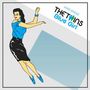 Text oben: "MAXI-SINGLE THE TWINS Blue Girl". Illustration einer Frau in blauer Kleidung, dynamische Pose.