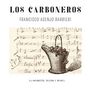 "LOS CARBONEROS", darunter "FRANCISCO ASENJO BARBIERI". Eine Illustration von Notenblättern mit einem Korb voller Kohle.