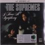 "The Supremes" und "I Hear A Symphony" stehen oben. Drei Frauen mit geschlossenen Augen in einem dunkel gehaltenen Porträt.