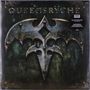 Oben steht "QUEENSRŸCHE", darunter ein großes metallisches Symbol auf dunklem Hintergrund. Runde Infos zur "LIMITED EDITION".