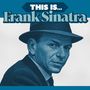 Text: "THIS IS... Frank Sinatra." Illustration eines Mannes mit Hut, nachdenklicher Ausdruck.