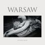 Text: "WARSAW" und "PLUS BONUS TRACKS". Eine melancholische Statue eines liegenden Engels in Schwarzweiß.