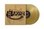 „Saxon Live in Germany 1991“ auf einem Albumcover. Zwei goldene Vinyl-Schallplatten sind teilweise sichtbar.