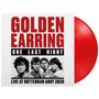 "Golden Earring One Last Night Live at Rotterdam Ahoy 2026". Schwarz-weißes Foto von vier Männern, rotes Vinyl.
