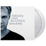 Text: "ARMIN VAN BUUREN SHIVERS". Ein Mann mit kurzem Haar, halbseitig im Bild, vor einem weißen Hintergrund.