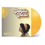 Text: "Danielle Nicole", "fireflies". Cover einer Schallplatte mit sonnigem Design und Person im Profil.