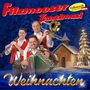 "Filzmooser Tanzlmusi", "Volksmusik aus Österreich", "Weihnachten". Drei Männer in Tracht, einer mit Trompete, vor verschneiter Kapelle.
