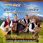 „Rieder Gipfelstürmer“, „Bodenständig – Musik, die Wurzeln schlägt“. Vier Männer in Trachten vor Bergkulisse.