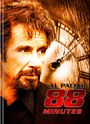 Texts: "AL PACINO, 88 MINUTES". Ein Mann mit Bart im Vordergrund, im Hintergrund eine stilisierte Uhr.