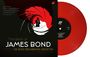 "The Best of James Bond" von The Royal Philharmonic Orchestra, schwarze Silhouette vor rotem Hintergrund, rote Vinyl-Schallplatte.
