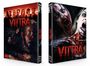"VITTRA" in roter, tropfender Schrift. Zwei DVD-Hüllen zeigen blutige, erschreckende Gesichter und Szenen.