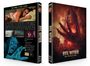 DVD-Hülle: Horrorfilm-Design. Titel: "Evil Within". Eine große, feurige Hand greift nach einem Hochhaus.