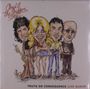 Oben: "Amyl & the Sniffers", unten: "Truth or Consequence Live Album". Karikatur von vier Personen in einer Band.