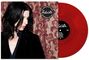 "15th Anniversary Edition, Ada Lita, Transparent Red Wine. Frau mit schwarzem Haar vor gemustertem Hintergrund, rote Schallplatte."