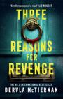 „THREE REASONS FOR REVENGE“, ein Türklopfer mit blutigen Details, darunter steht „DERVAL McTIERNAN“.