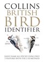 "Collins British Bird Identifier" und "Easy naming of all species using only five features" sind Texte. Zwei Vogelillustrationen.