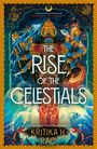 „THE RISE OF THE CELESTIALS“ von Kritika H. Rao. Göttliche Figur mit vielen Armen in prachtvollen Gewändern und Ornamenten.