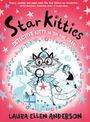 „Star Kitties: Detective Kitty is on the case!“ Illustration einer Katze mit Detektivhut und Lupe, sternenhafter Hintergrund.