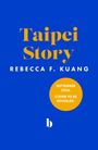 "Taipei Story", "Rebecca F. Kuang", "September 2026. Cover to be revealed." Orangener Kreis auf blauem Hintergrund.