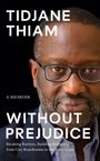 "Without Prejudice" von Tidjane Thiam, ein Memoir. Nahaufnahme eines Mannes mit Brille und Bart.