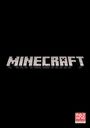 Der zentrale Text lautet "MINECRAFT" in blockartigen, grauen Buchstaben auf schwarzem Hintergrund. Unten steht "MOJANG".