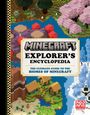 Text: „MINECRAFT EXPLORER'S ENCYCLOPEDIA. THE ULTIMATE GUIDE TO THE BIOMES OF MINECRAFT“. Illustration von verschiedenen Minecraft-Biomen.