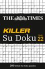 Die Worte "KILLER Su Doku Book 22" und "200 lethal Su Doku puzzles" auf schwarzem Hintergrund, darüber ein Rätselgitter.