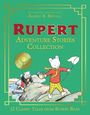 "RUPE" und "ADVENTURE STORIES COLLECTION" sind Titel. Illustration: Rupert Bär in gelben Hosen, roter Jacke.