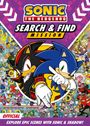 "Sonic the Hedgehog Search & Find Mission". Sonic und Shadow in der Mitte, umgeben von lebhaften Charakteren.