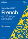Text: "Cambridge IGCSE™ French as a Foreign Language Workbook. Oliver Gray." Blaues Cover mit gelben Mustern.
