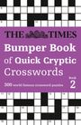 "The Times Bumper Book of Quick Cryptic Crosswords, 300 world-famous crossword puzzles, Book 2." Großer lila Bereich.