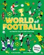 Illustration mit Texten: "World of Football", "Ultimate Collector's Edition", "Updated Edition". Fußballspieler und -symbole.