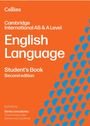 „Cambridge International AS & A Level English Language, Student’s Book, Second edition.“ Orange mit blauen Mustern.