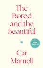 Text: „The Bored and the Beautiful“, „Cat Marnell“, grüner Kreis mit „Cover to be revealed“. Heller Hintergrund.