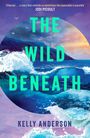 „THE WILD BENEATH“ von Kelly Anderson. Zitat von Jodi Picoult. Stürmische Meereswellen und fliegende Möwen.