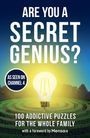 "Are you a secret genius?" und "100 addictive puzzles for the whole family." Eine Glühbirne in einem grünen Labyrinth.