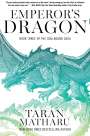 Buchtitel: "EMPEROR'S DRAGON, BOOK THREE OF THE SOULBOUND SAGA." Illustration eines grünen Drachen über Bergen.