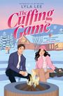 Text: "The Cuffing Game", "When the weather gets colder, reality TV gets hotter." Zwei Personen sitzen am Lagerfeuer, Winterhütte.