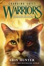 „Changing Skies: Warriors, Chasing Shadows“ von Erin Hunter. Eine Katze mit verschiedenfarbigen Augen im Vordergrund.