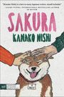 „SAKURA“ von Kanako Nishi. Illustration eines lächelnden Hundes, der gestreichelt wird.