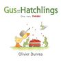 "Gus and the Hatchlings: One, two, THREE!" zeigt eine Ente mit Hüften voller Beeren, flankiert von zwei Schildkröten.