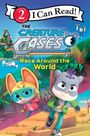 "I Can Read! The Creature Cases: Race Around the World." Zwei animierte Tiere rennen in einer bunten Landschaft.